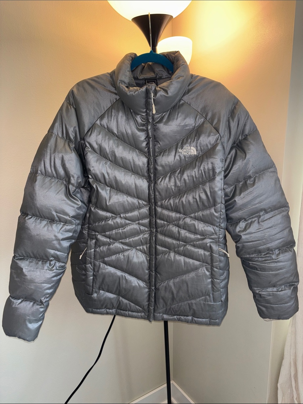 The North Face Women’s Gray Quilted Insulated Puffer Jacket